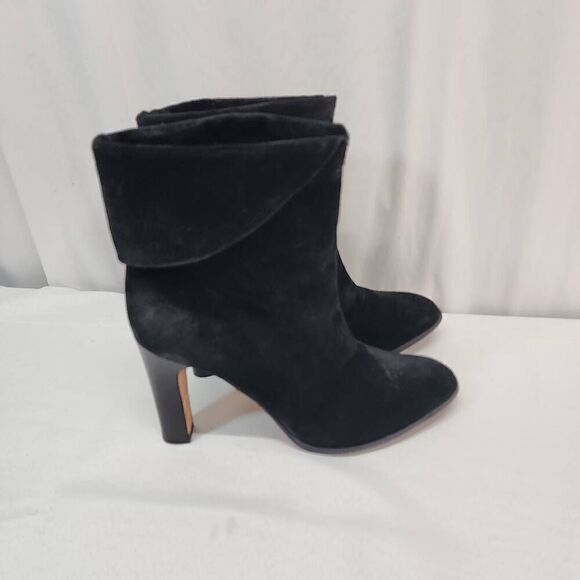 Michael Kors Size 10 Black Suede Ankle Heel Booties Leather Suede. FF - Picture 4 of 10